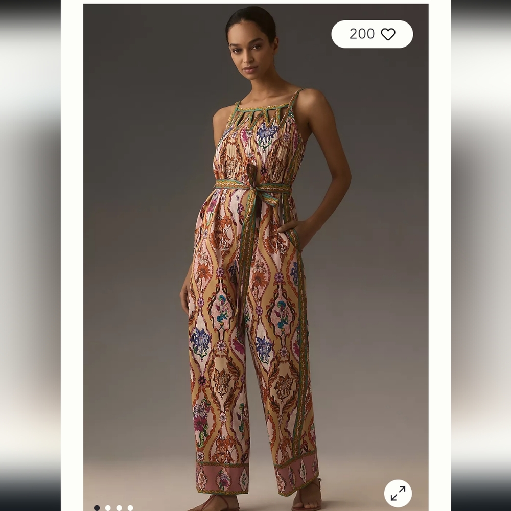 Ranna Gill Printed Cutout Anthropologie Jumpsuit